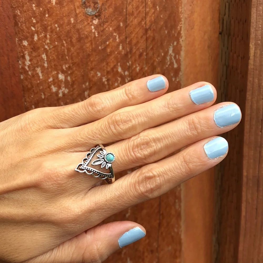 Boho Turquoise Ring - Picture 8 of 12